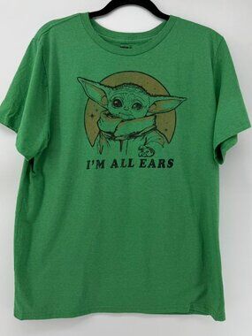 Star Wars The Mandalorian Baby Yoda Grogu T-Shirt XL Green Fifth Sun